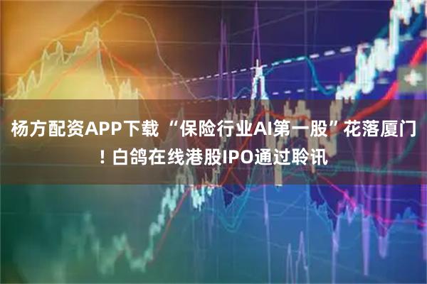 杨方配资APP下载 “保险行业AI第一股”花落厦门! 白鸽在线港股IPO通过聆讯