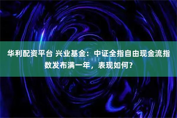 华利配资平台 兴业基金：中证全指自由现金流指数发布满一年，表现如何？